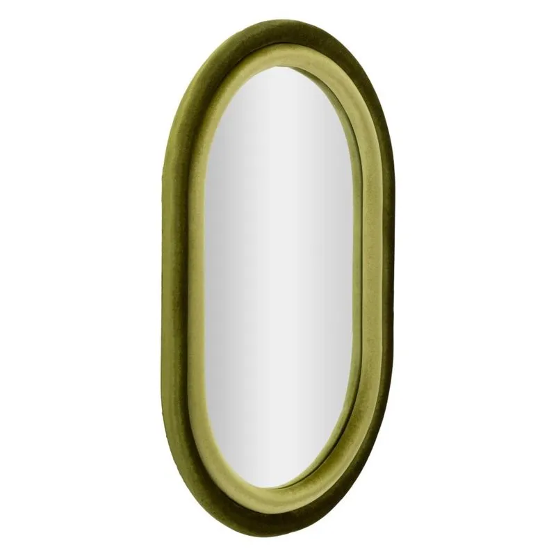 Charme 1921 Specchio da muro Antony velluto verde cm 60x4x90