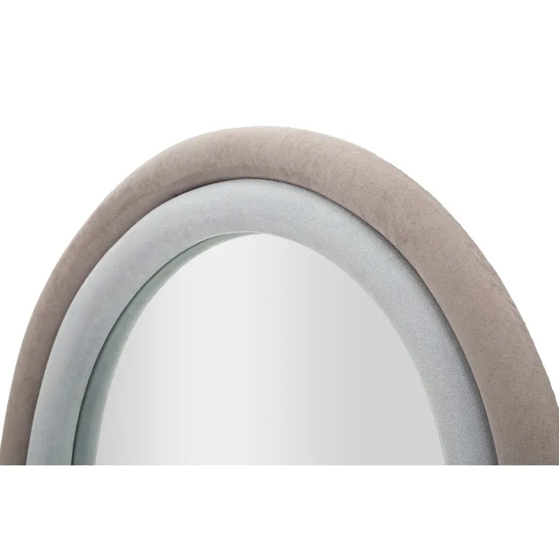 Charme 1921 Specchio da muro Cloe velluto grigio cm 60x4x160