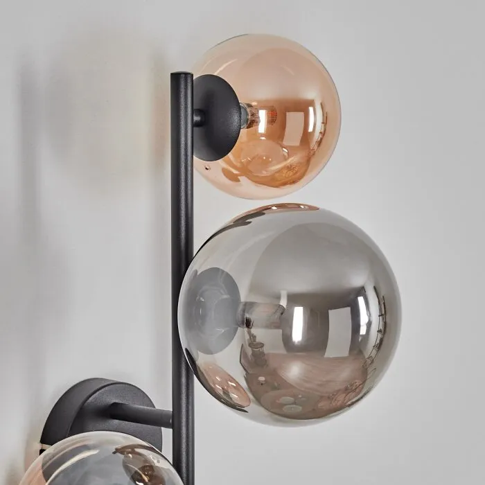 Chehalis Lampada a sfera, Applique Ambrato, Grigio fumo, 3-Luci
