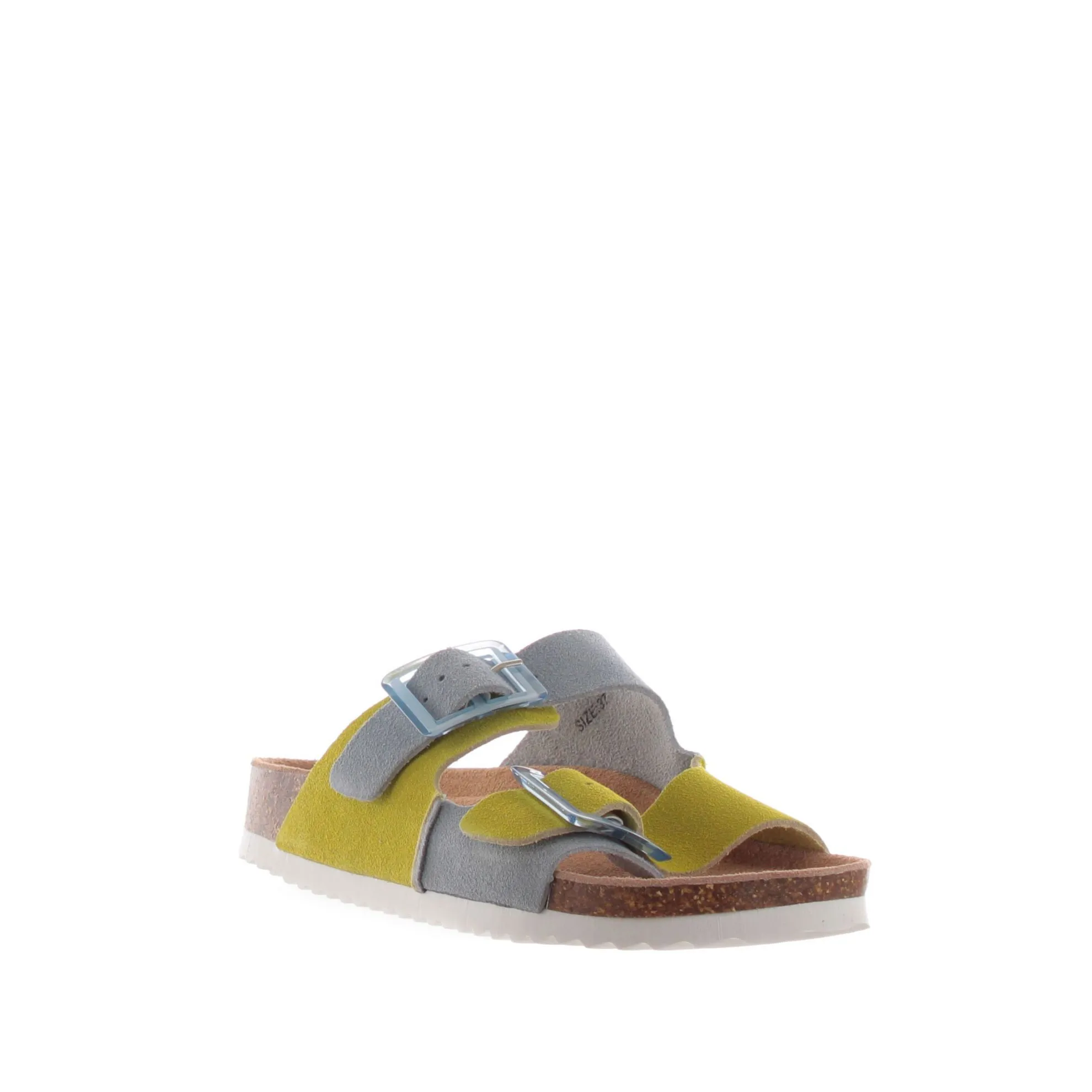 Ciabatta cow suede bicolore in camoscio