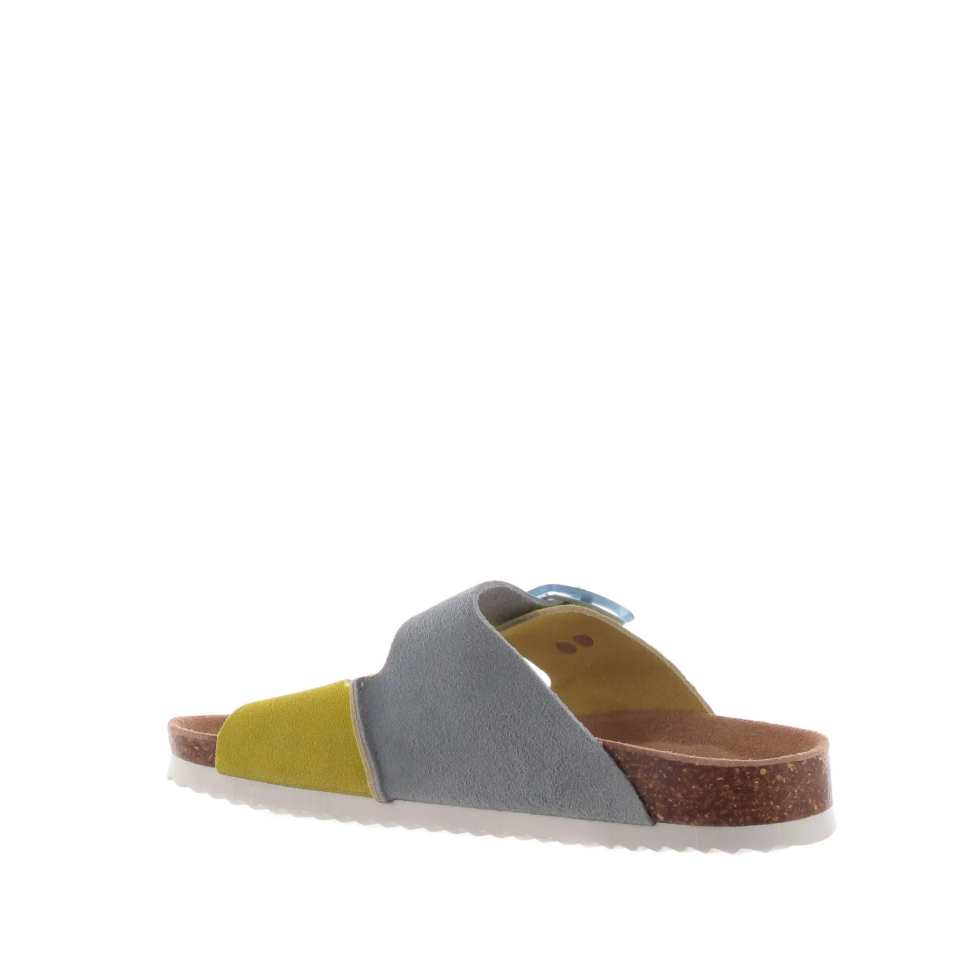 Ciabatta cow suede bicolore in camoscio