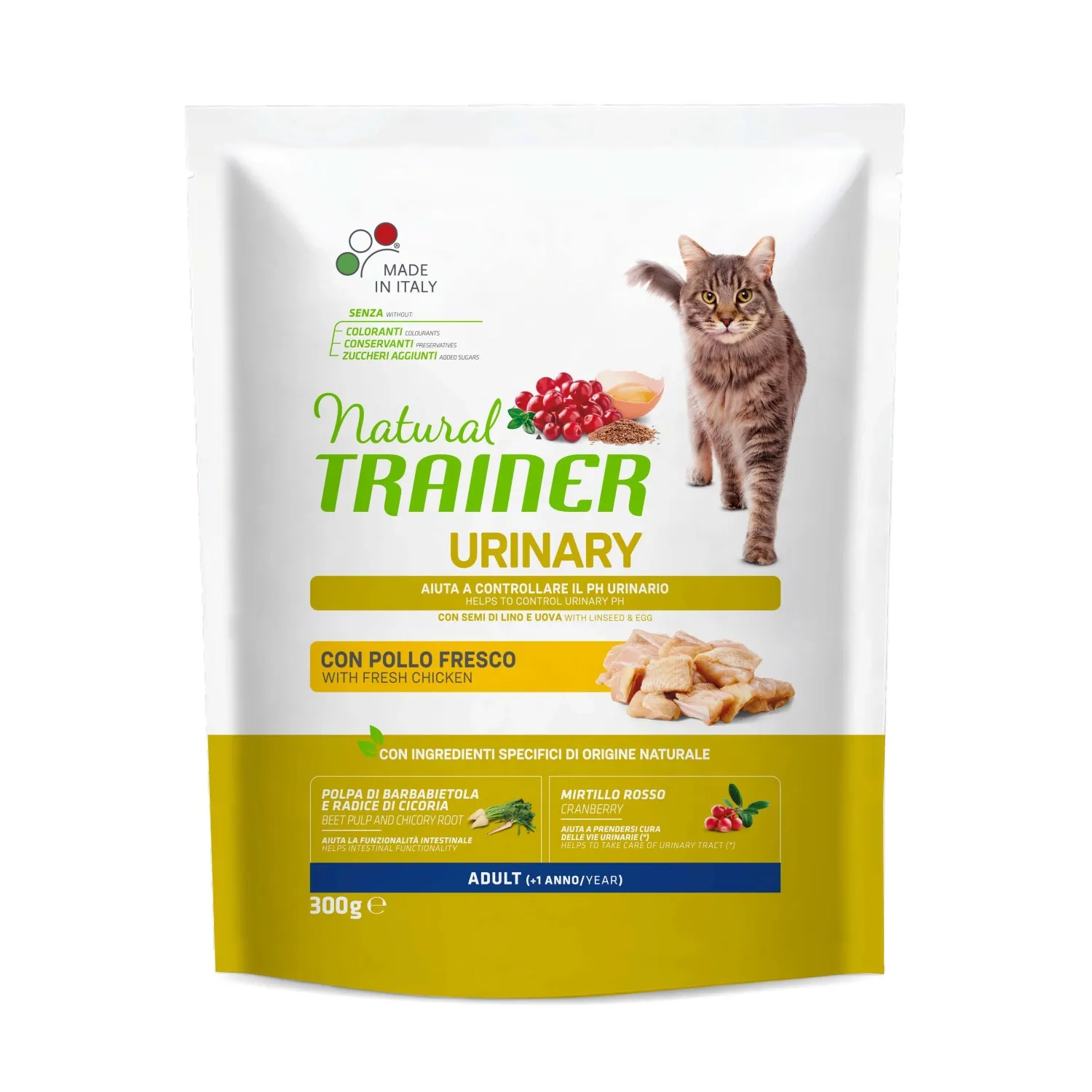 Cibo secco per gatti Natural Trainer cat urinary pollo 0,3 kg
