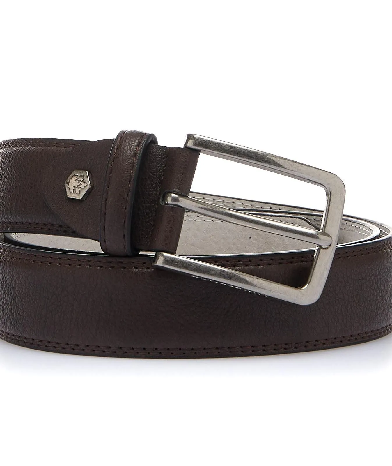 Cintura marrone con logo