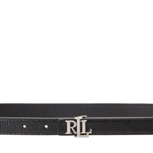 Cintura reversibile goffrata con logo