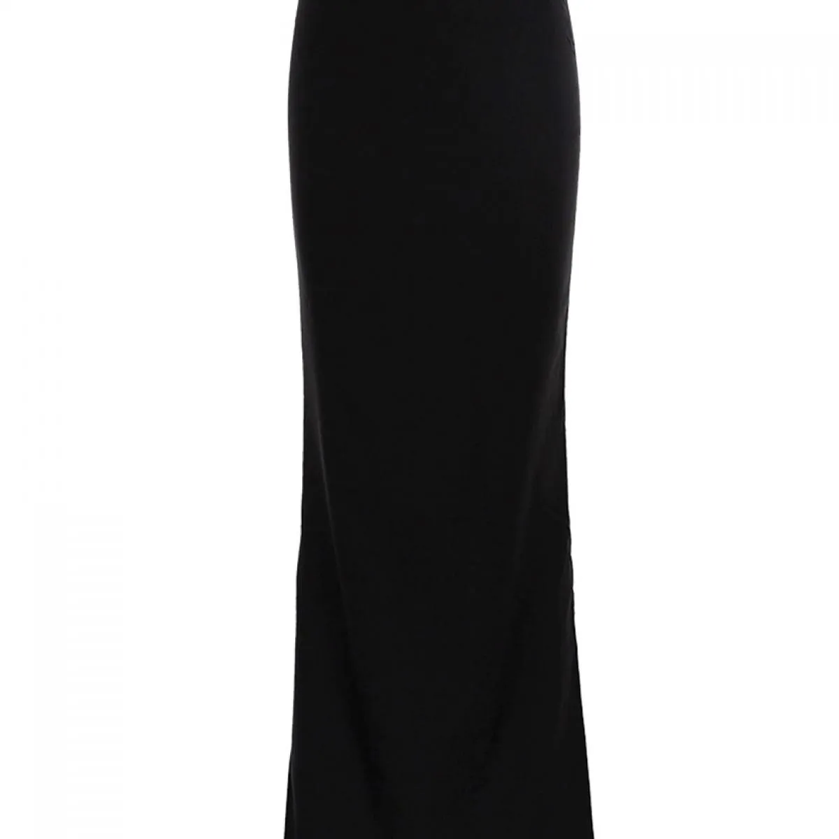 Clacive Elegante Sottile Gonna Nera da Donna 2023 Moda a Vita Alta Ufficio Gonne Lunghe Casual Semplice Faldas Gonna Femminile C