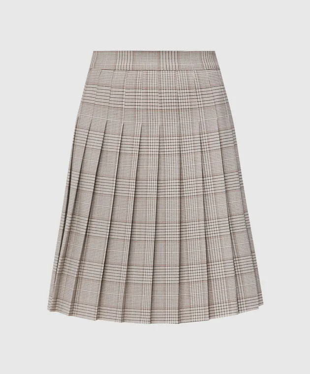 CO Gonna a pieghe a quadri beige 3217MPWS