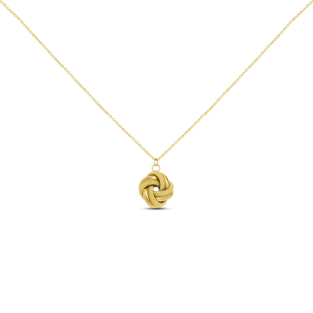 Collana Nodo Isabelle Oro Giallo 375/1000 Maglia Forzatina 40 + 2 cm 1413349
