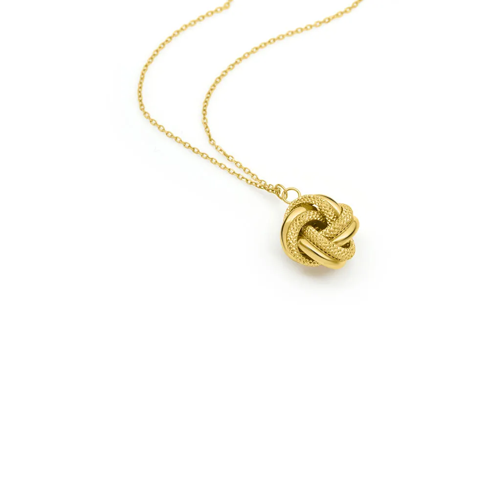 Collana Nodo Isabelle Oro Giallo 375/1000 Maglia Forzatina 40 + 2 cm 1413349