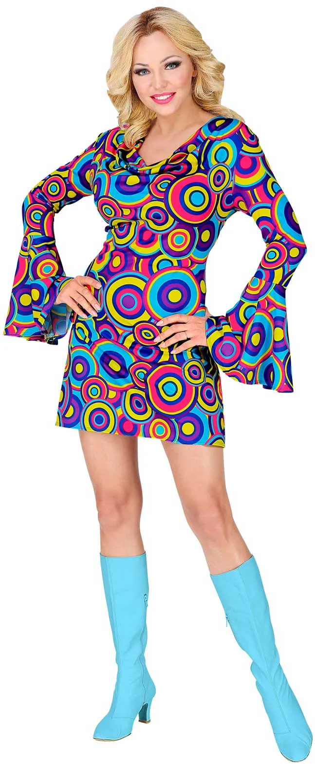 Costume da donna colorato anni '70