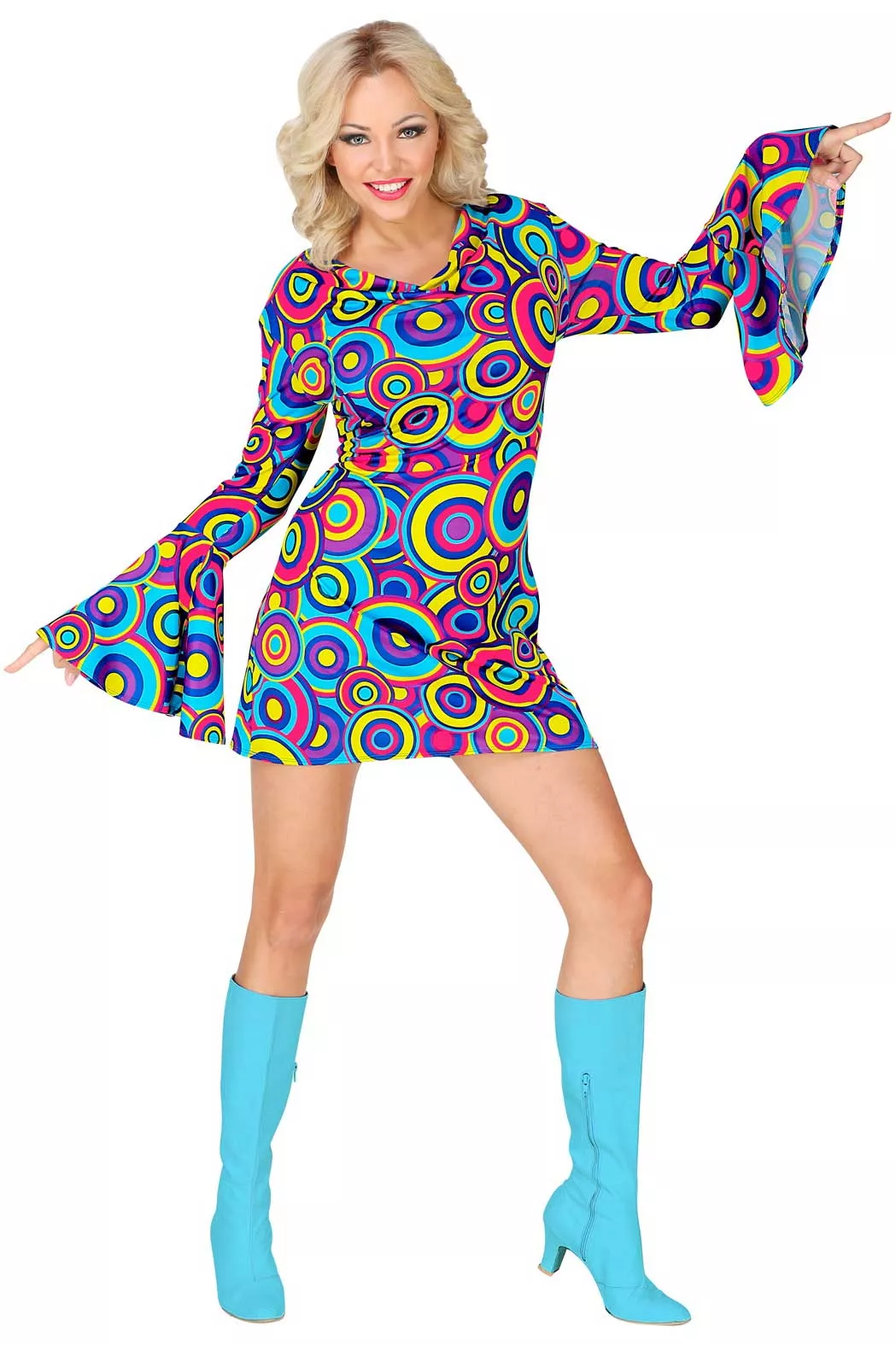 Costume da donna colorato anni '70