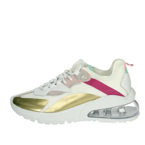 D.A.T.E.  SNEAKERS BASSA CAMP-AURA 132 BIANCO/ORO