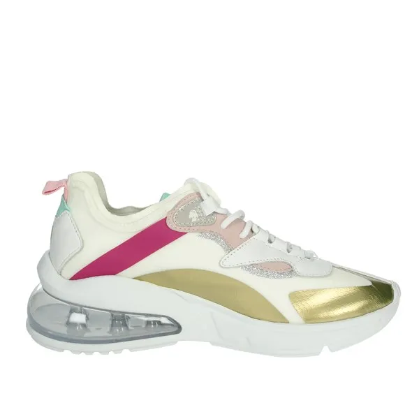D.A.T.E.  SNEAKERS BASSA CAMP-AURA 132 BIANCO/ORO