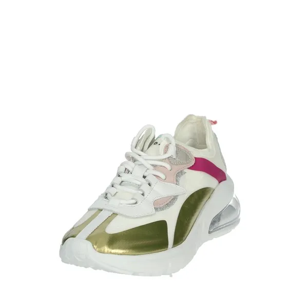 D.A.T.E.  SNEAKERS BASSA CAMP-AURA 132 BIANCO/ORO