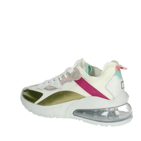 D.A.T.E.  SNEAKERS BASSA CAMP-AURA 132 BIANCO/ORO