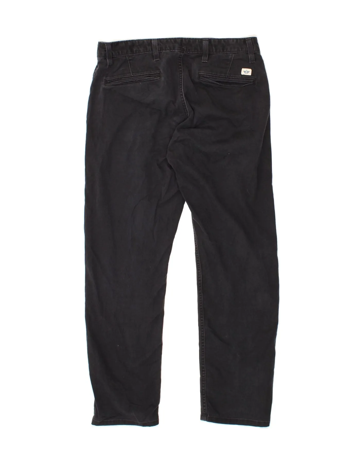 DOCKERS Mens Straight Chino Trousers W32 L30 Navy Blue Cotton