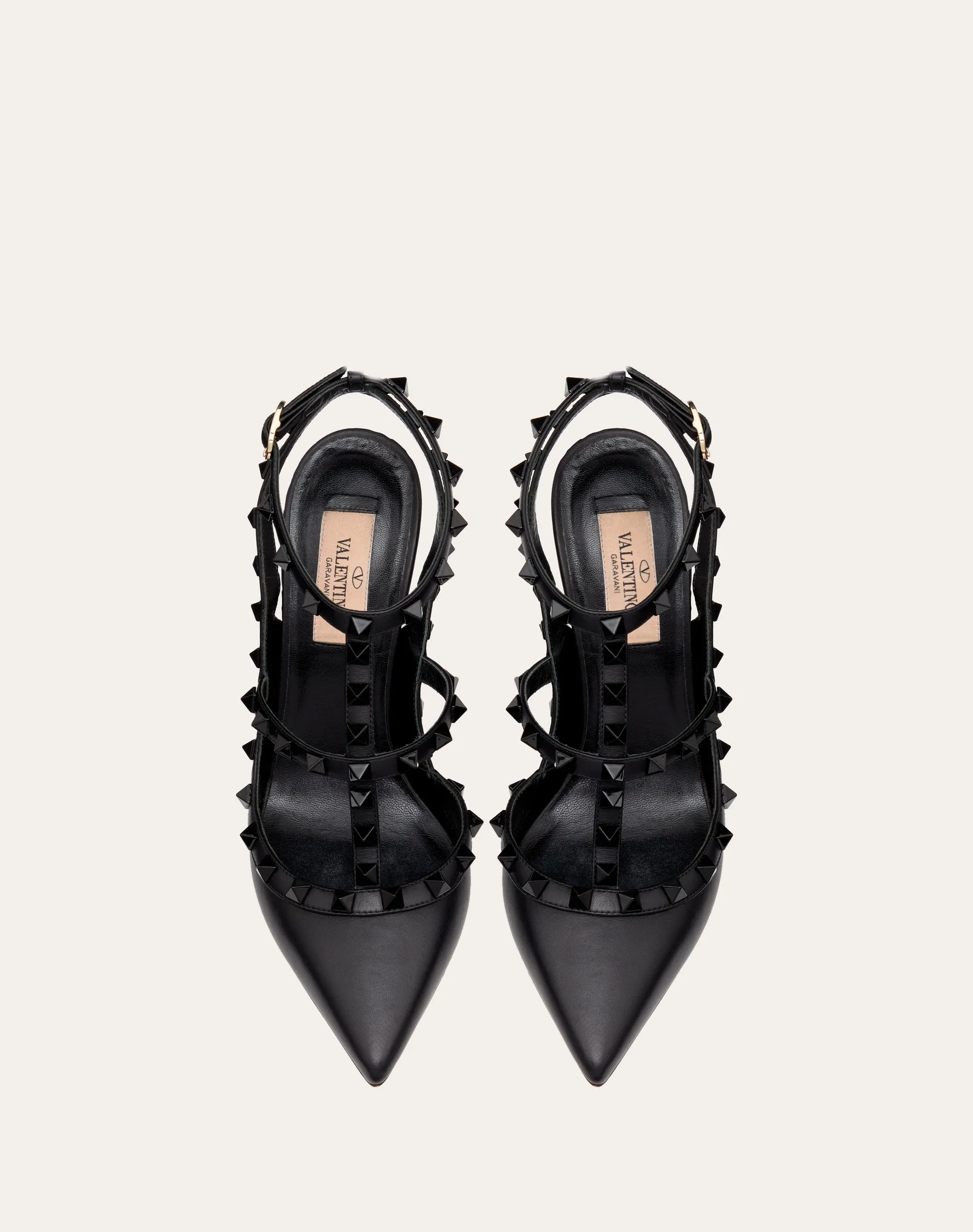 DÉCOLLETÉ ROCKSTUD CON CINTURINI E BORCHIE IN TONO 100MM