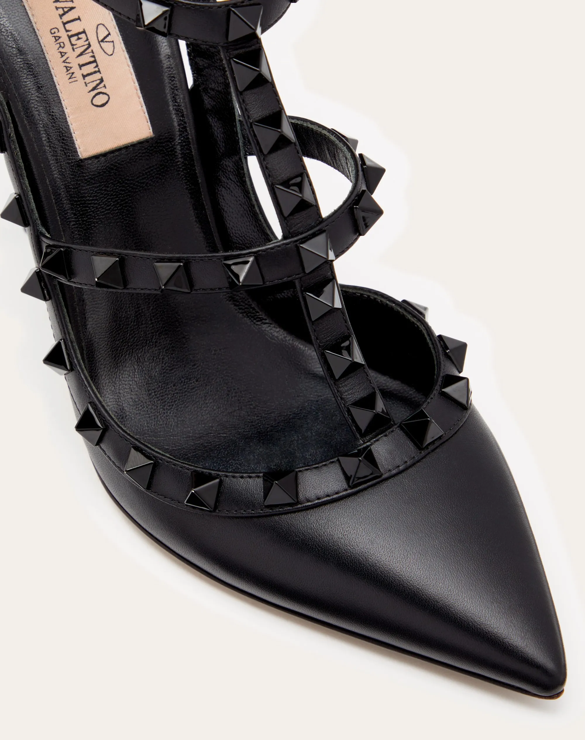 DÉCOLLETÉ ROCKSTUD CON CINTURINI E BORCHIE IN TONO 100MM