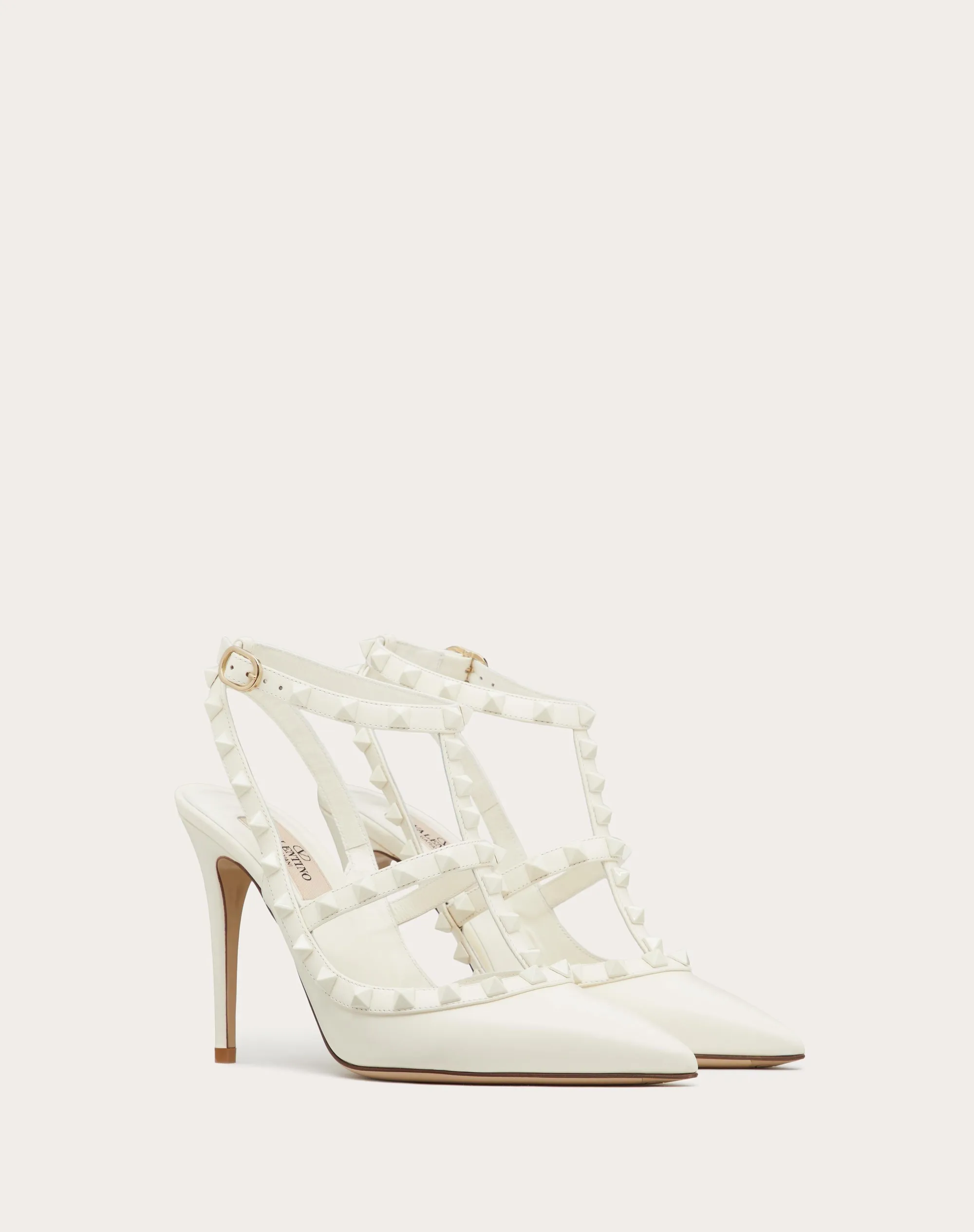 DÉCOLLETÉ ROCKSTUD CON CINTURINI E BORCHIE IN TONO 100MM