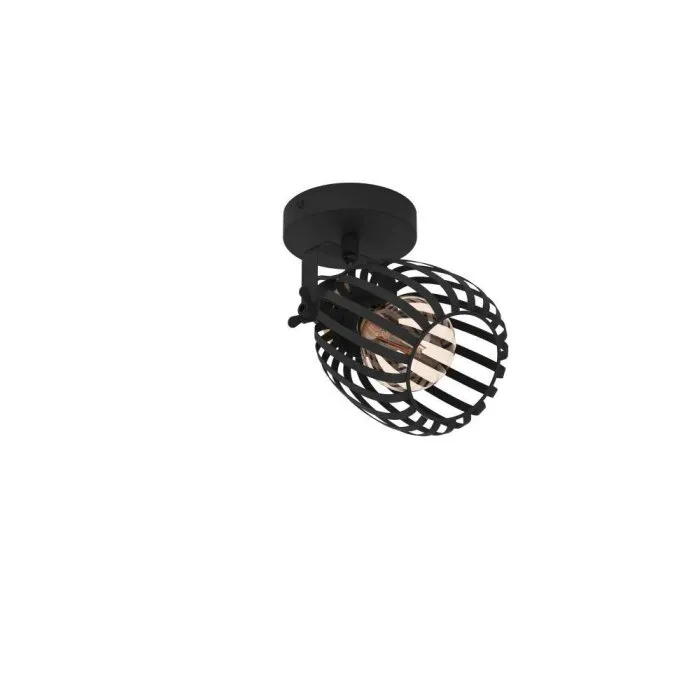 Eglo GIRONA Applique Ottone, Nero, 1-Luce