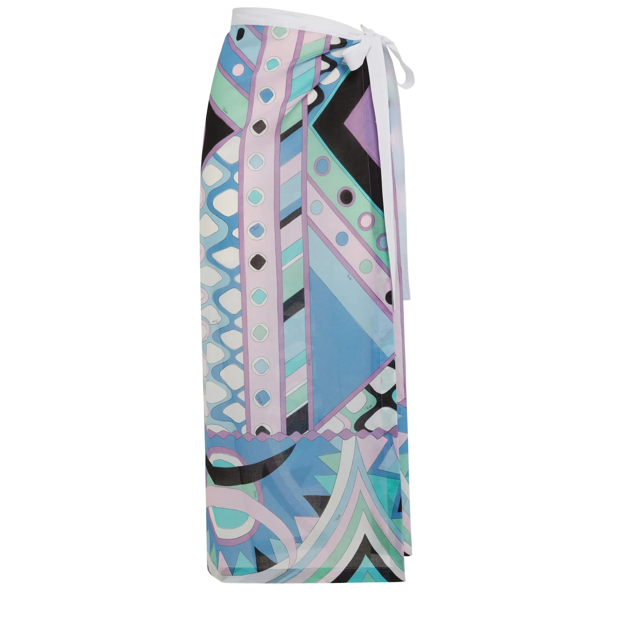 EMILIO PUCCI  Gonna a portafoglio in cotone multicolor
