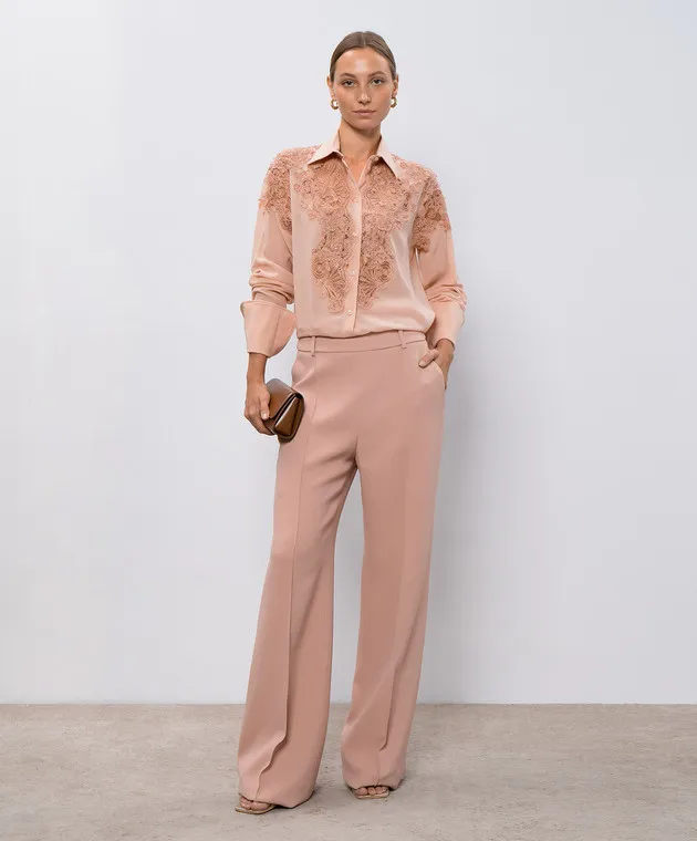 Ermanno Scervino Pantaloni a zampa beige D456P727ILM