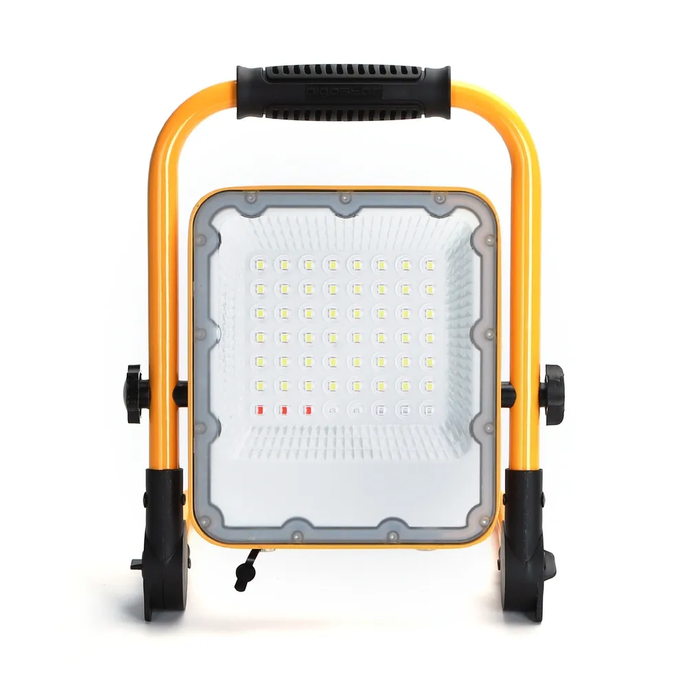 Faro Led da lavoro portatile 30W Nero e giallo Alimentazione a batteria IP65 Bianco freddo 6500K Dimmerabile Aigostar