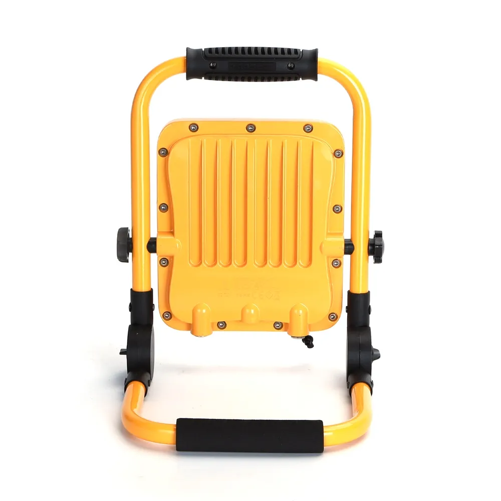 Faro Led da lavoro portatile 30W Nero e giallo Alimentazione a batteria IP65 Bianco freddo 6500K Dimmerabile Aigostar