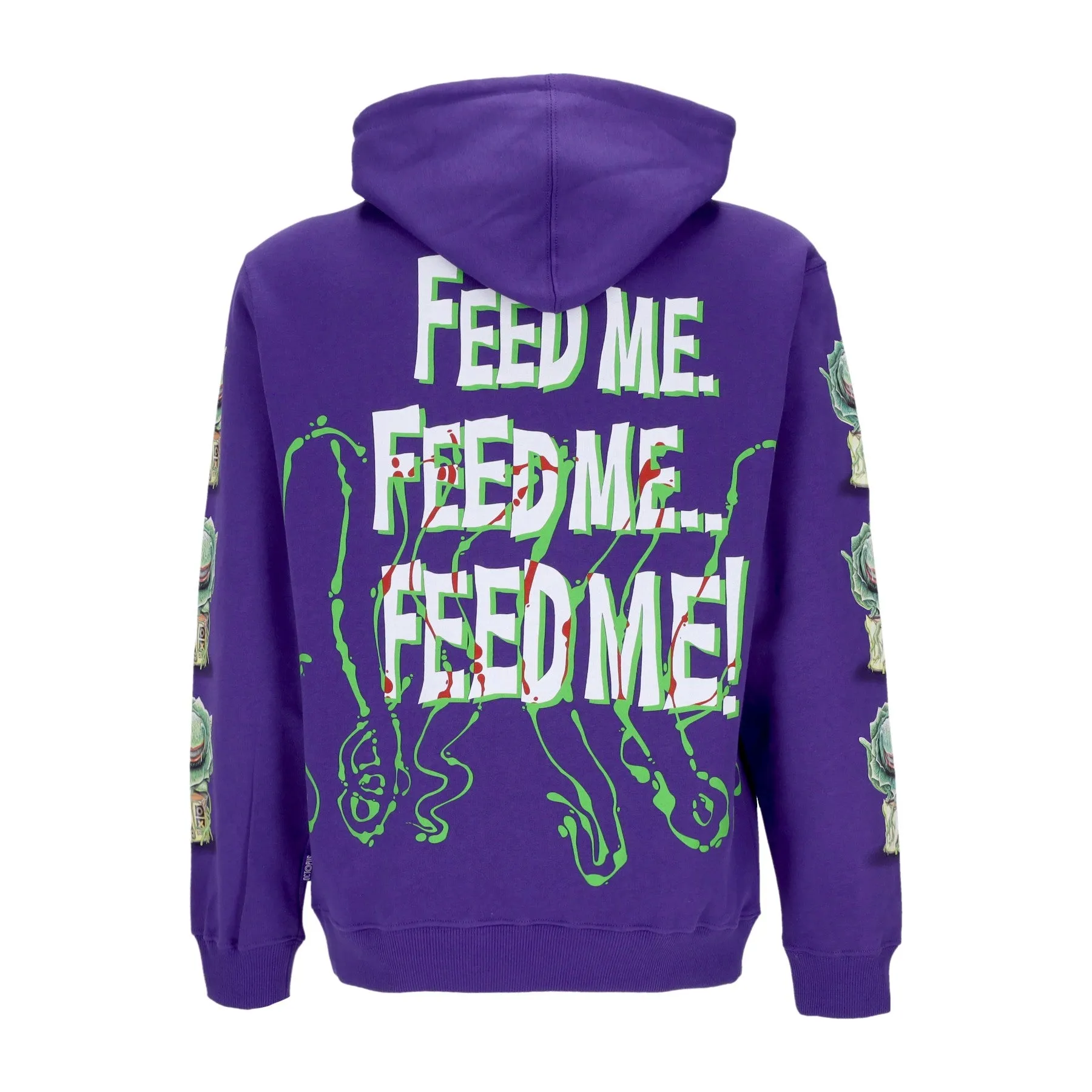 Felpa Cappuccio Uomo Feed Me Hoodie Purple