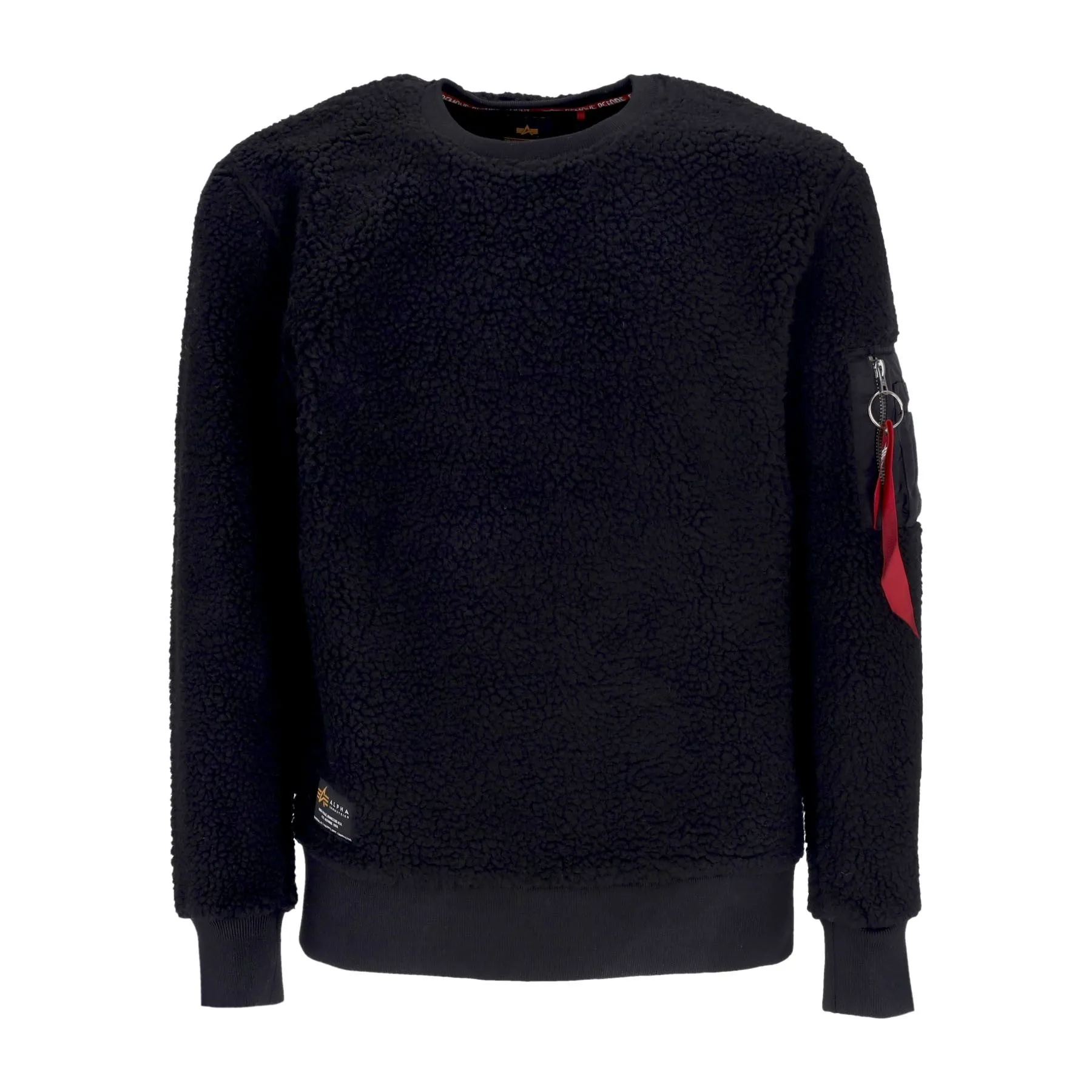 Felpa Girocollo Uomo Teddy Sweater Black