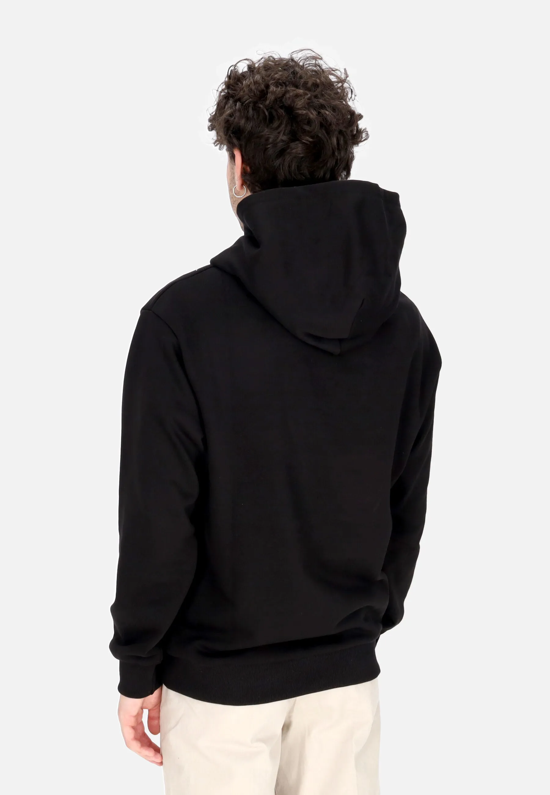 Felpa Leggera Cappuccio Uomo Hoodie Black