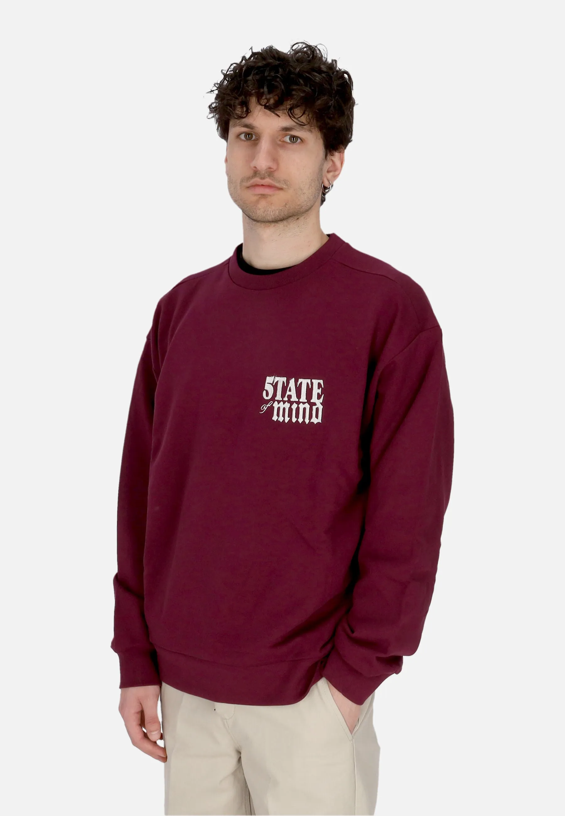 Felpa Leggera Girocollo Uomo So Fresh So Clean Sweatshirt Plum