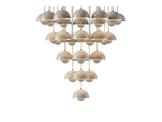 Flowerpot VP10 Lampadario Ø89 Grey Beige - &Tradition | Acquista online
