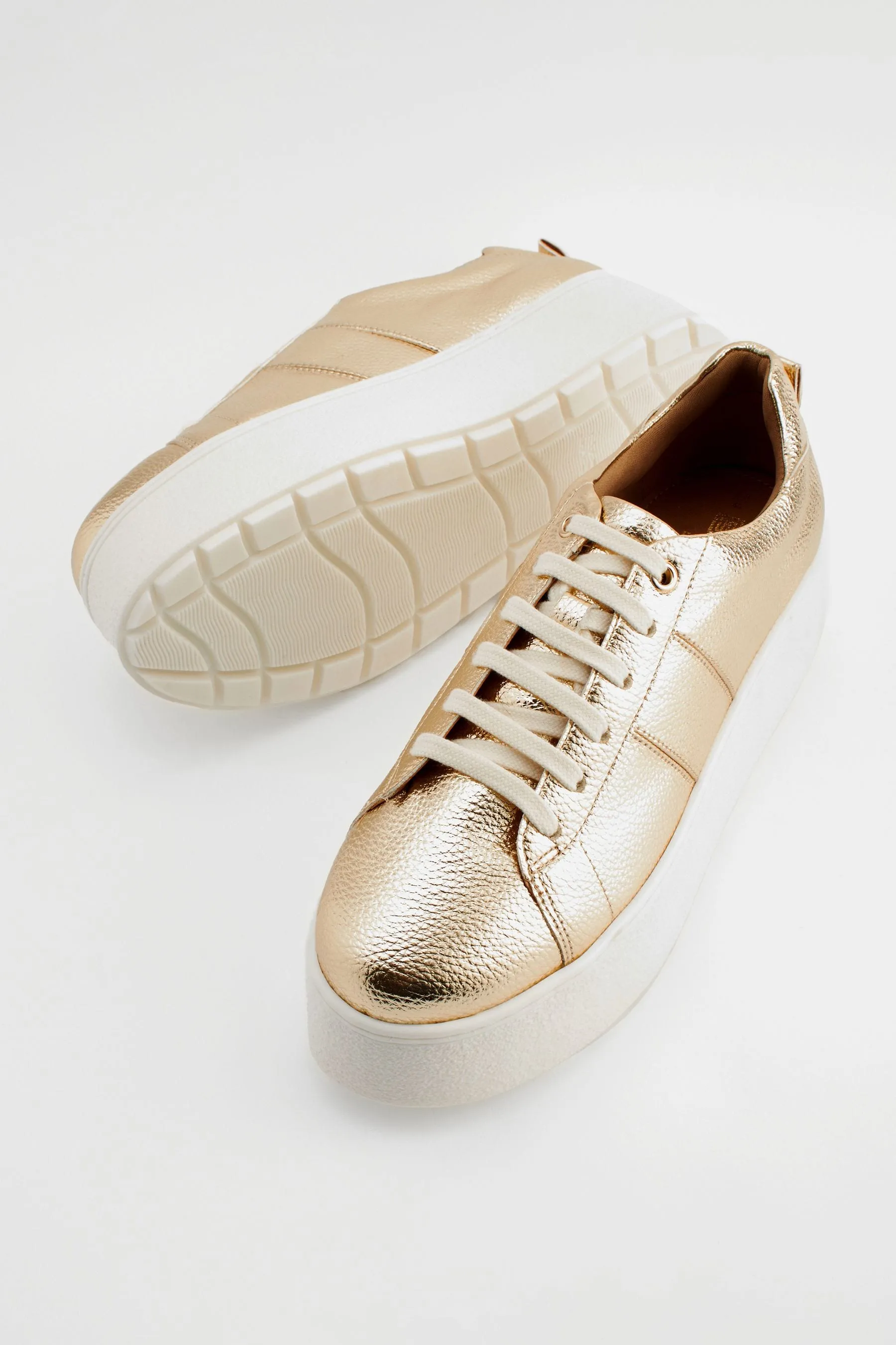 Forever Comfort® - Scarpe da ginnastica stringate con suola spessa