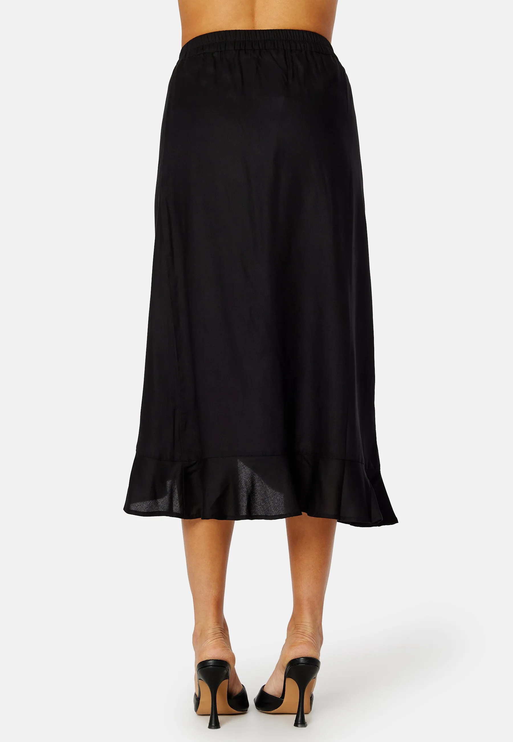 FRONT WRAP VISCOSE SKIRT - Gonna a campana