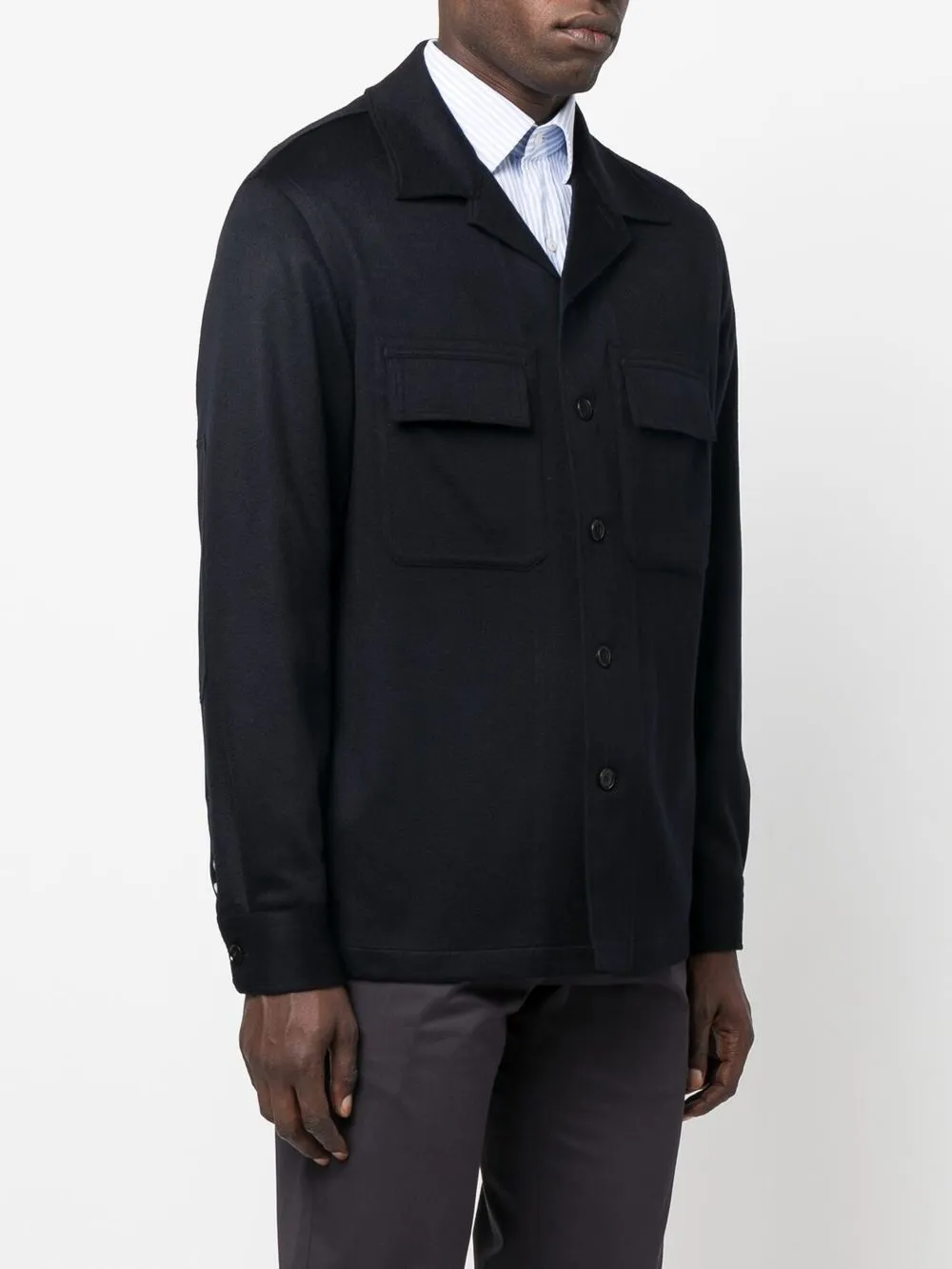Giacca-camicia Alba in blu - uomo