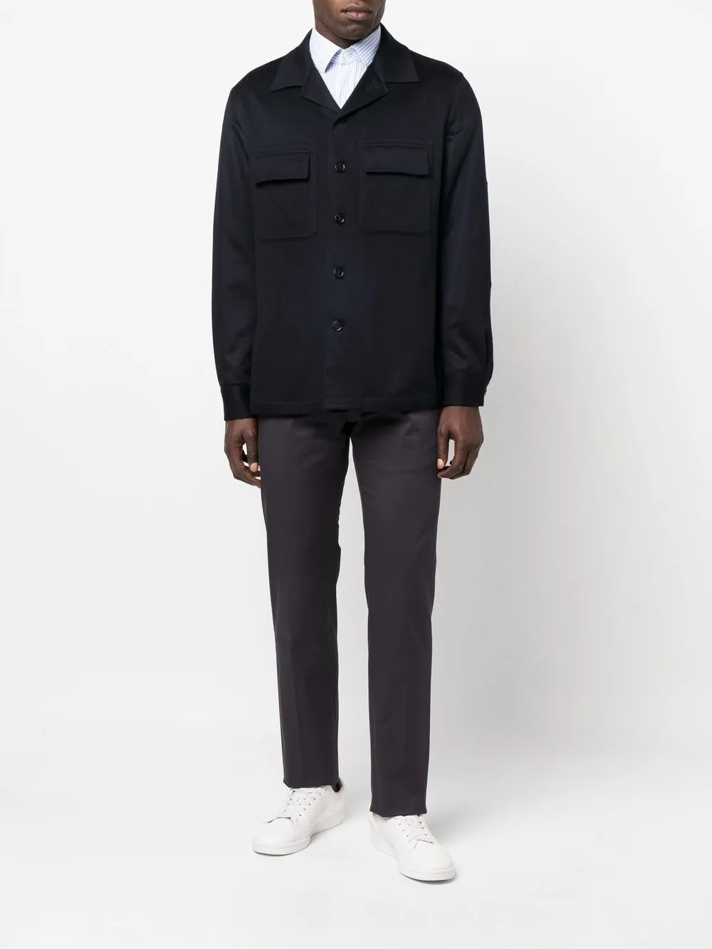 Giacca-camicia Alba in blu - uomo