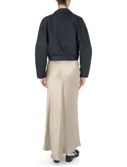 Giacca corta Ganni in twill nero