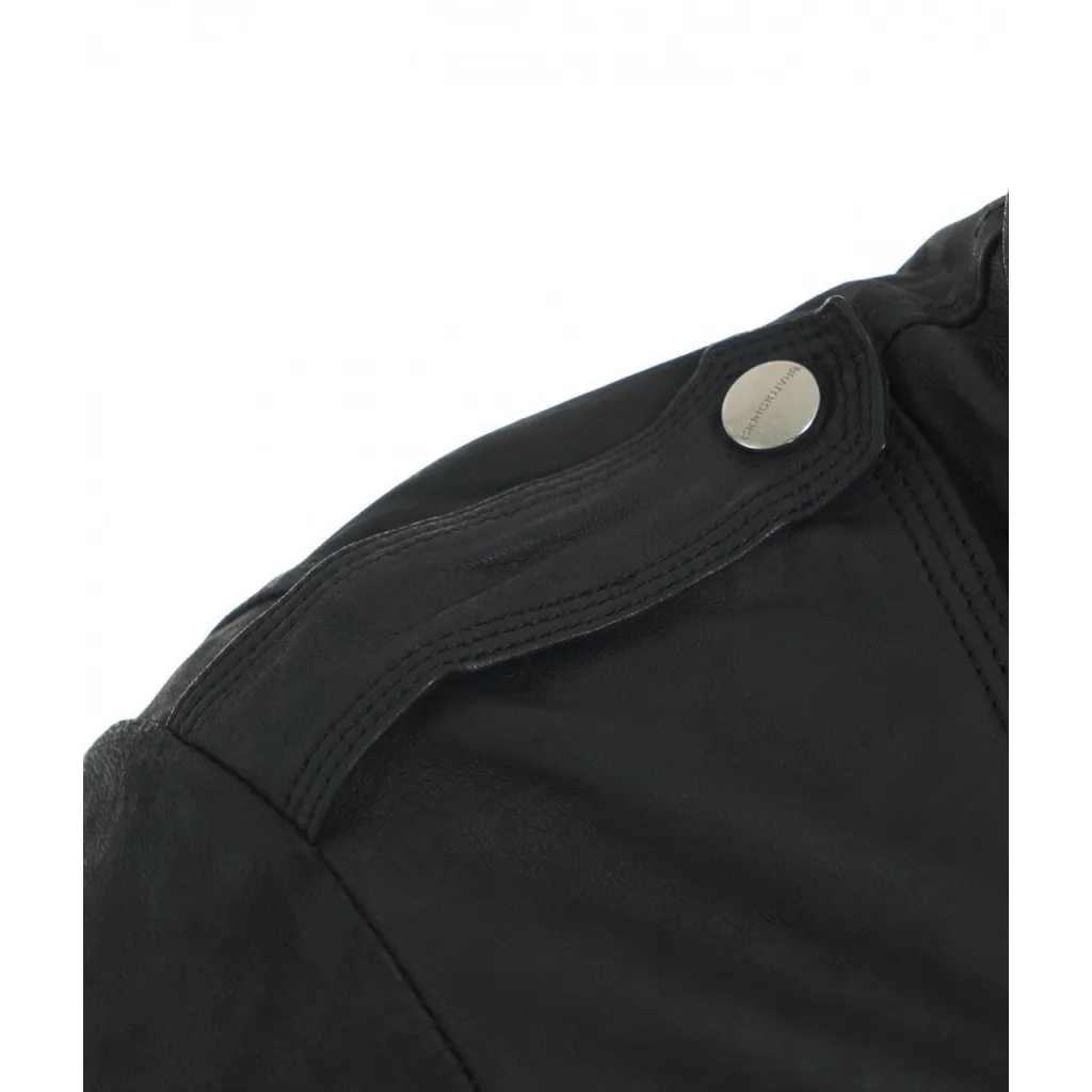 Giacca da motociclista in pelle nero