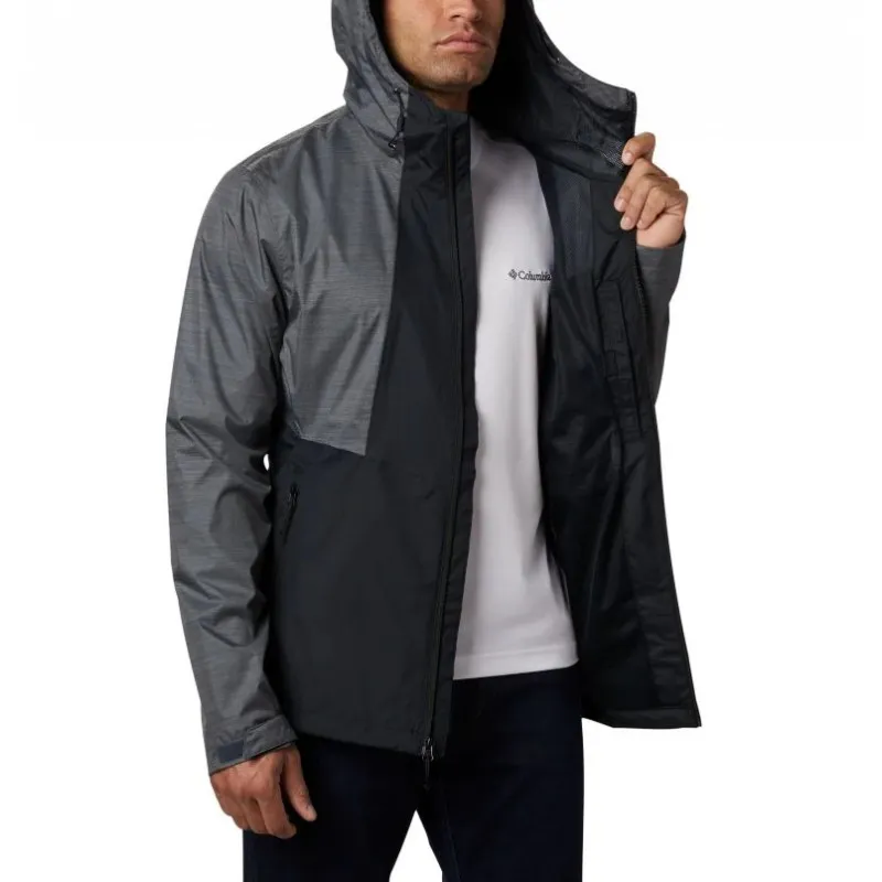 Giacca impermeabile Columbia Inner Limits II (nero, Graphite heather) Uomo