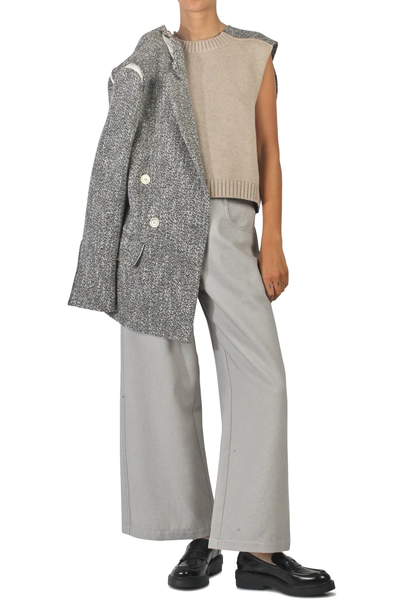 Gilet - 440937 - Beige/Grigio
