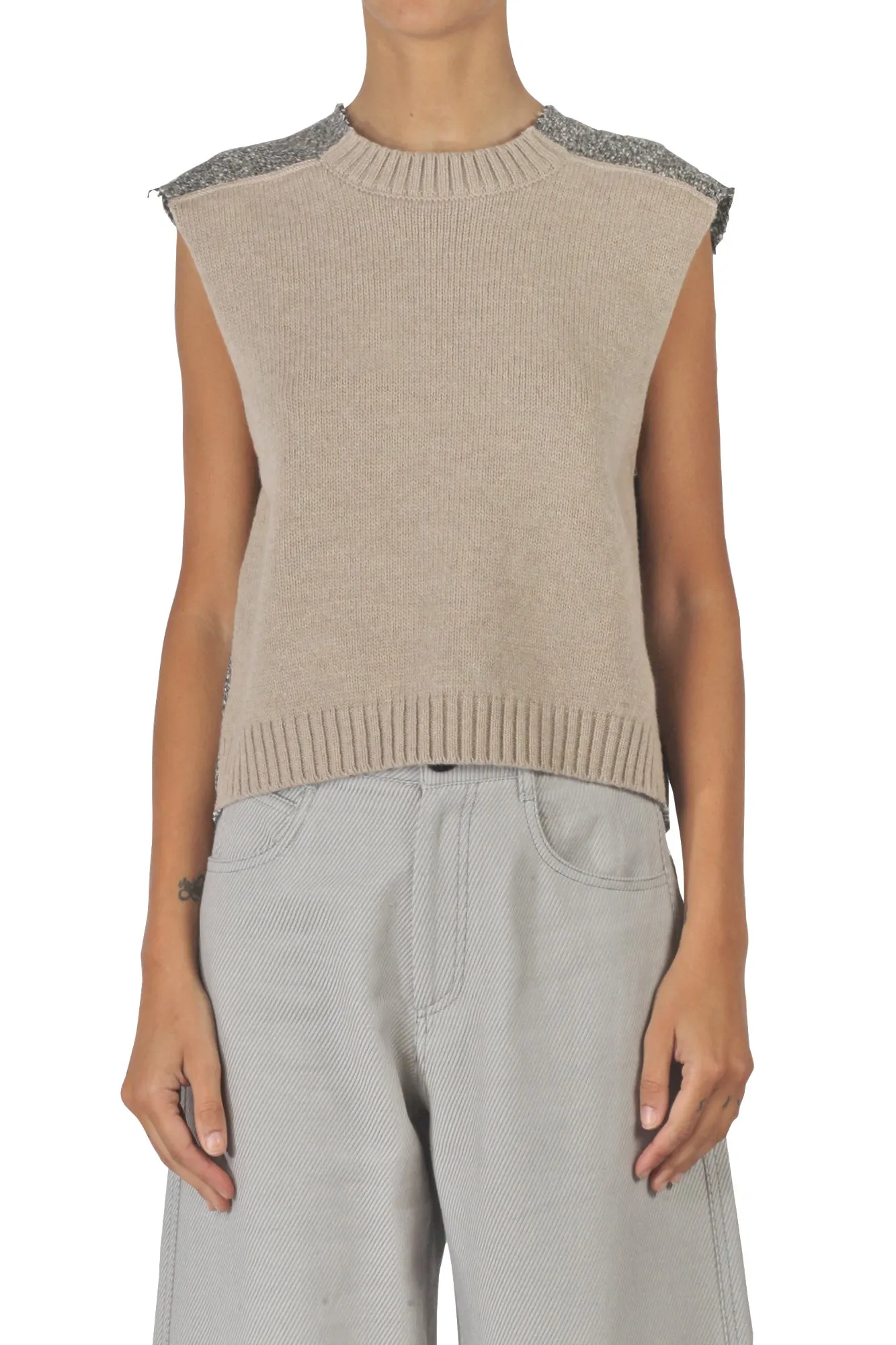 Gilet - 440937 - Beige/Grigio