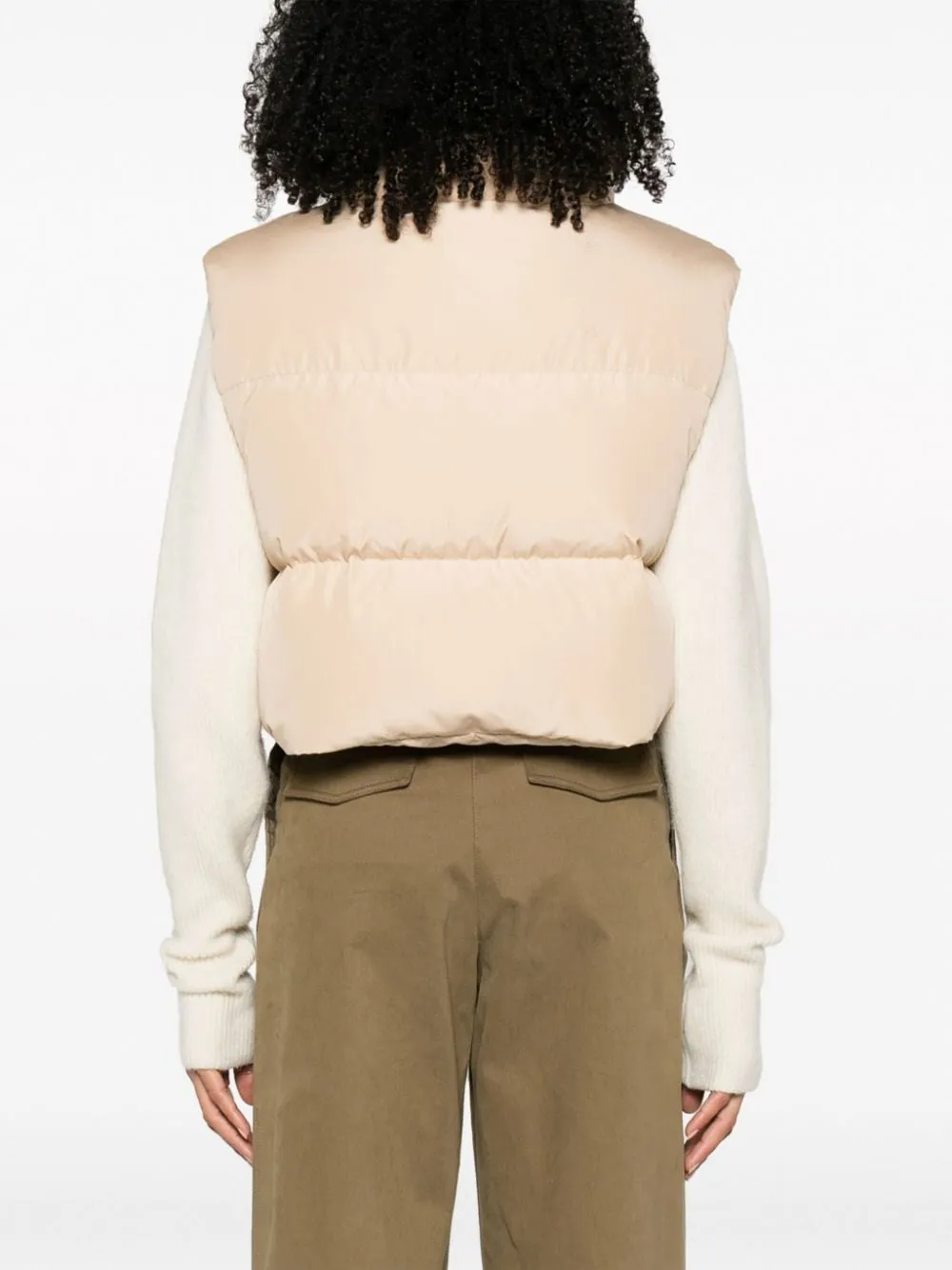 Gilet crop Ramon in beige - donna