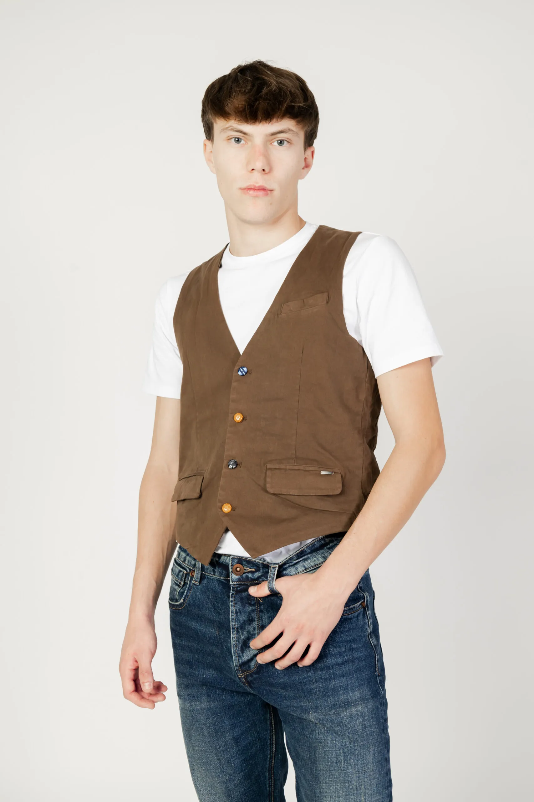 Gilet da completo Gianni Lupo  Marrone