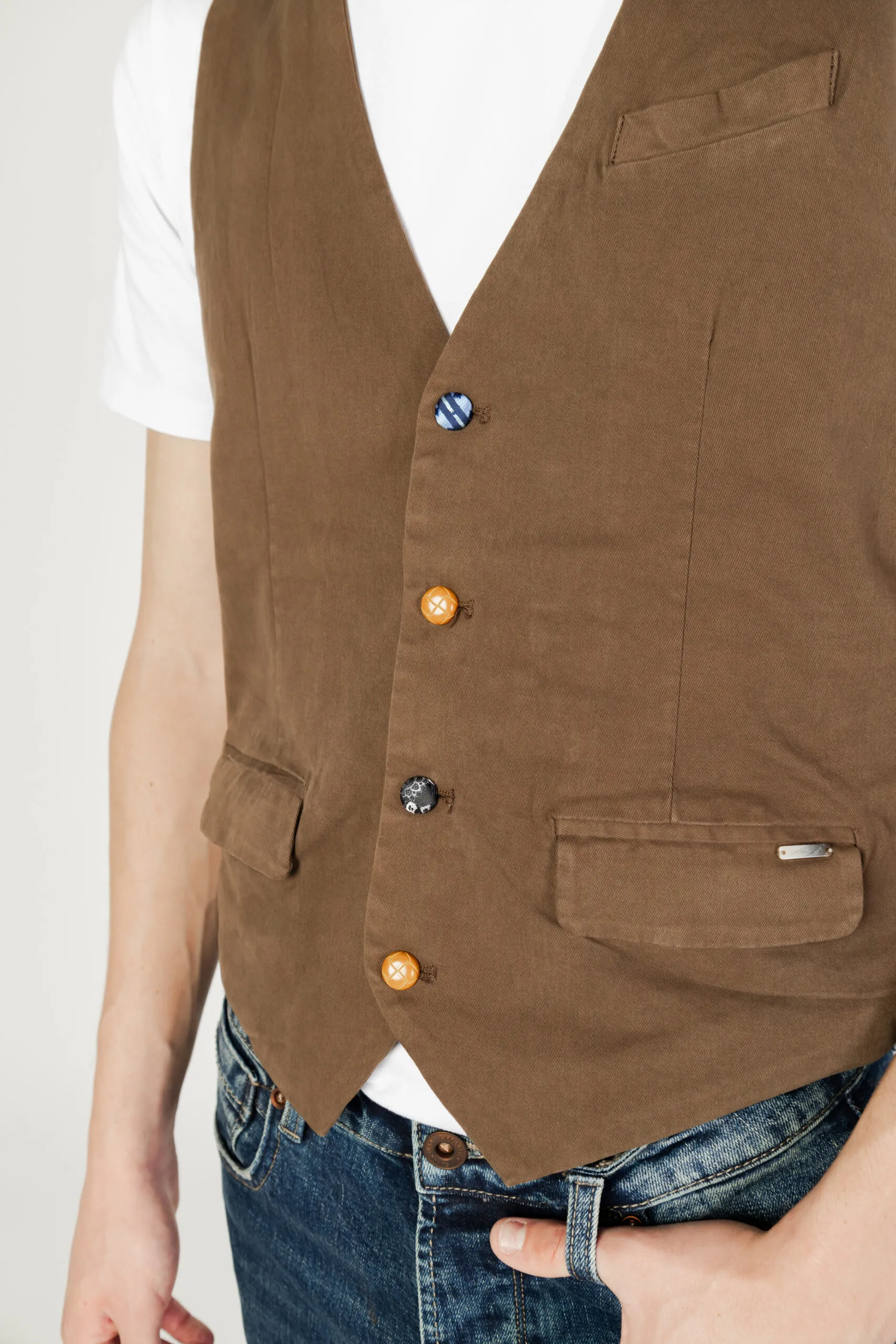 Gilet da completo Gianni Lupo  Marrone