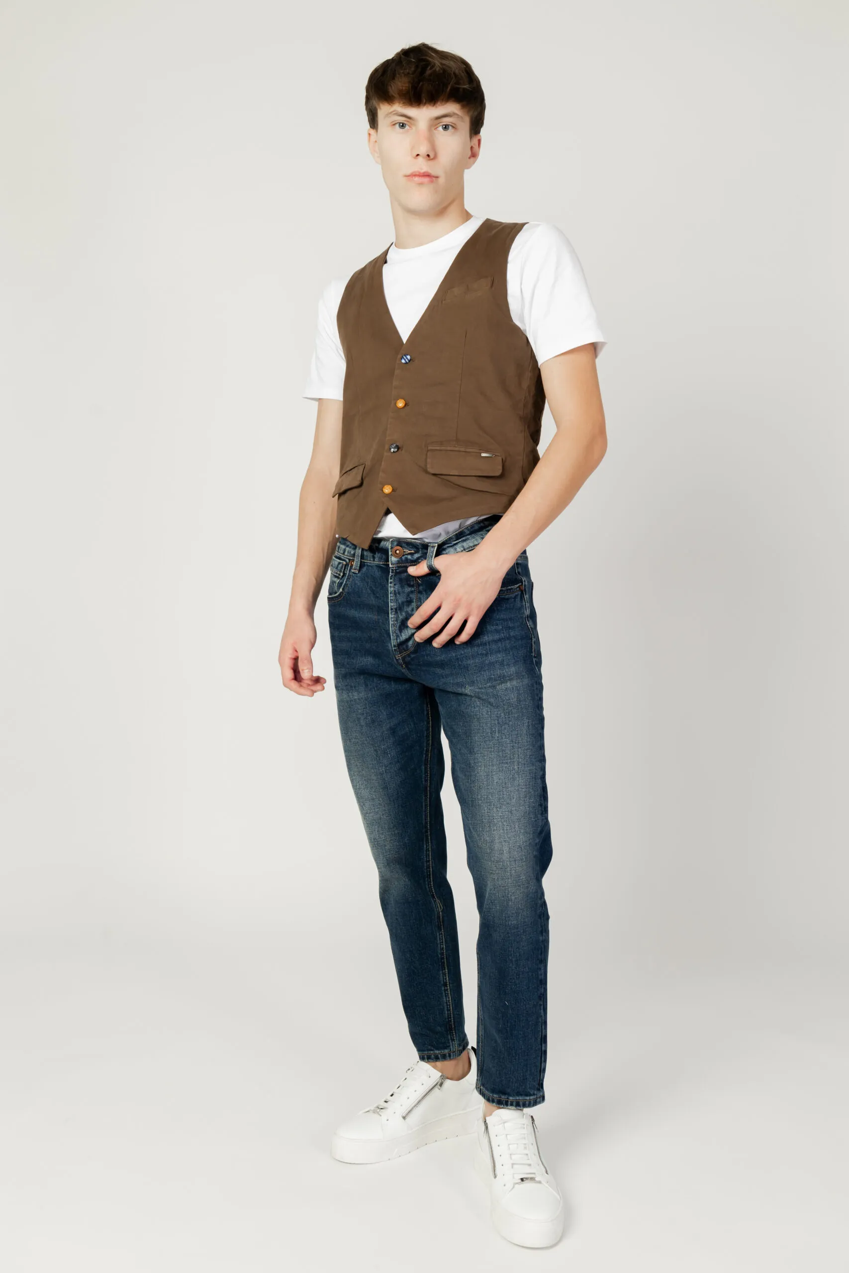 Gilet da completo Gianni Lupo  Marrone