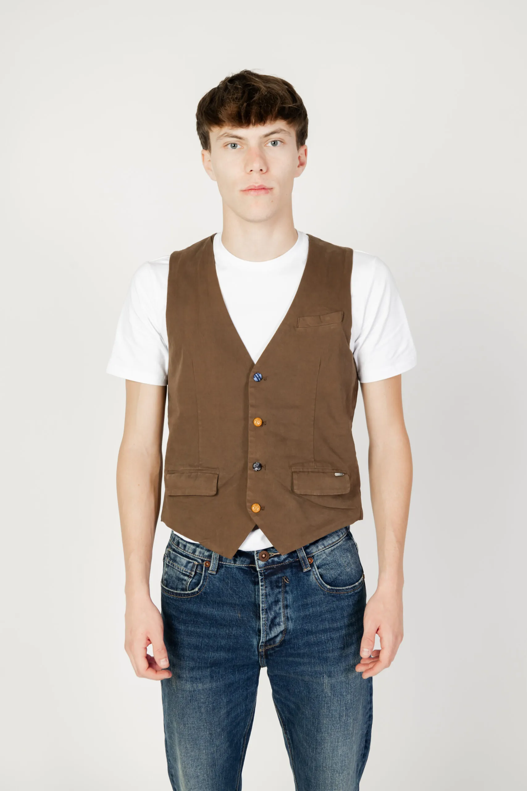 Gilet da completo Gianni Lupo  Marrone