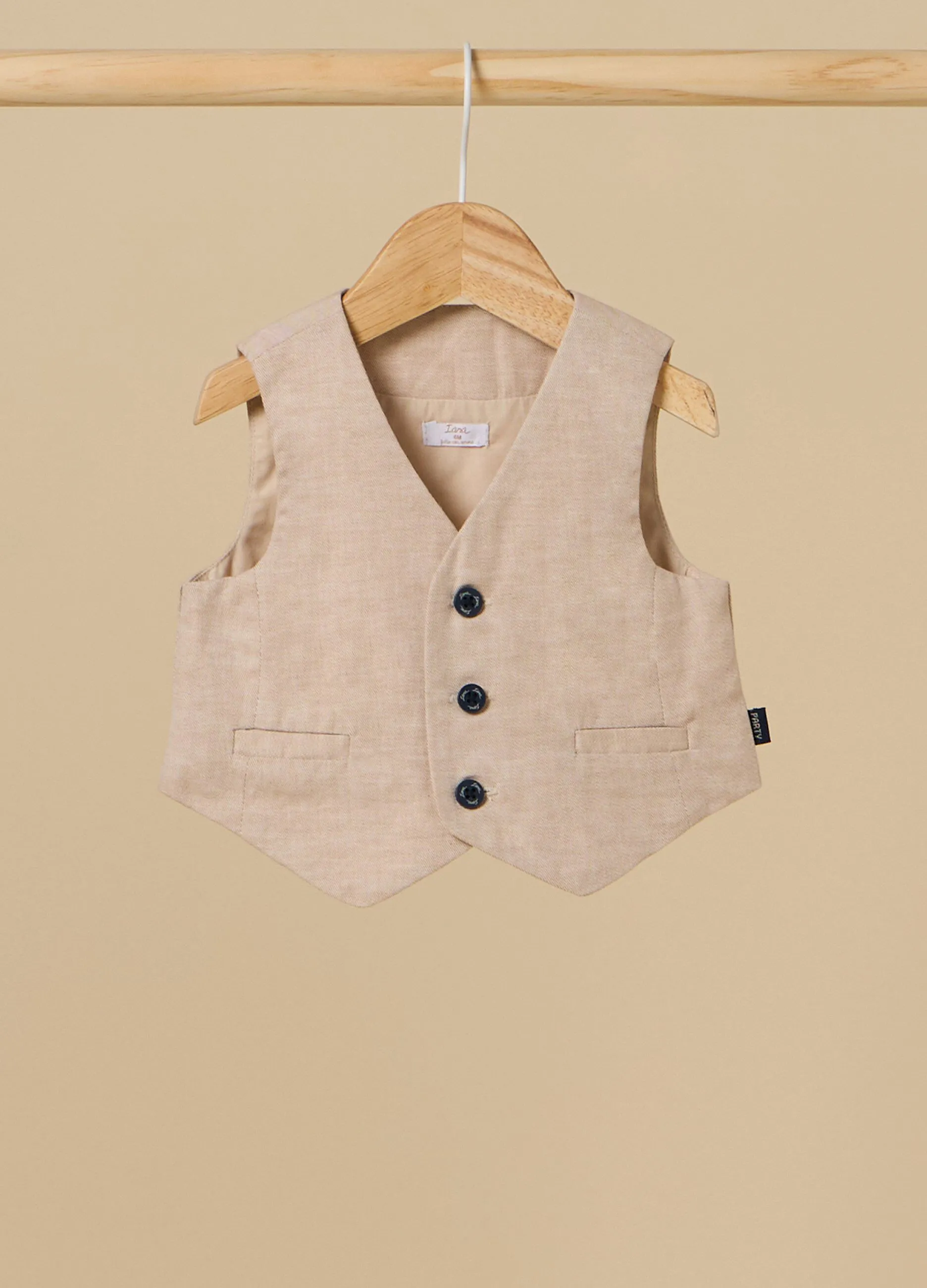 Gilet IANA in misto lino neonato