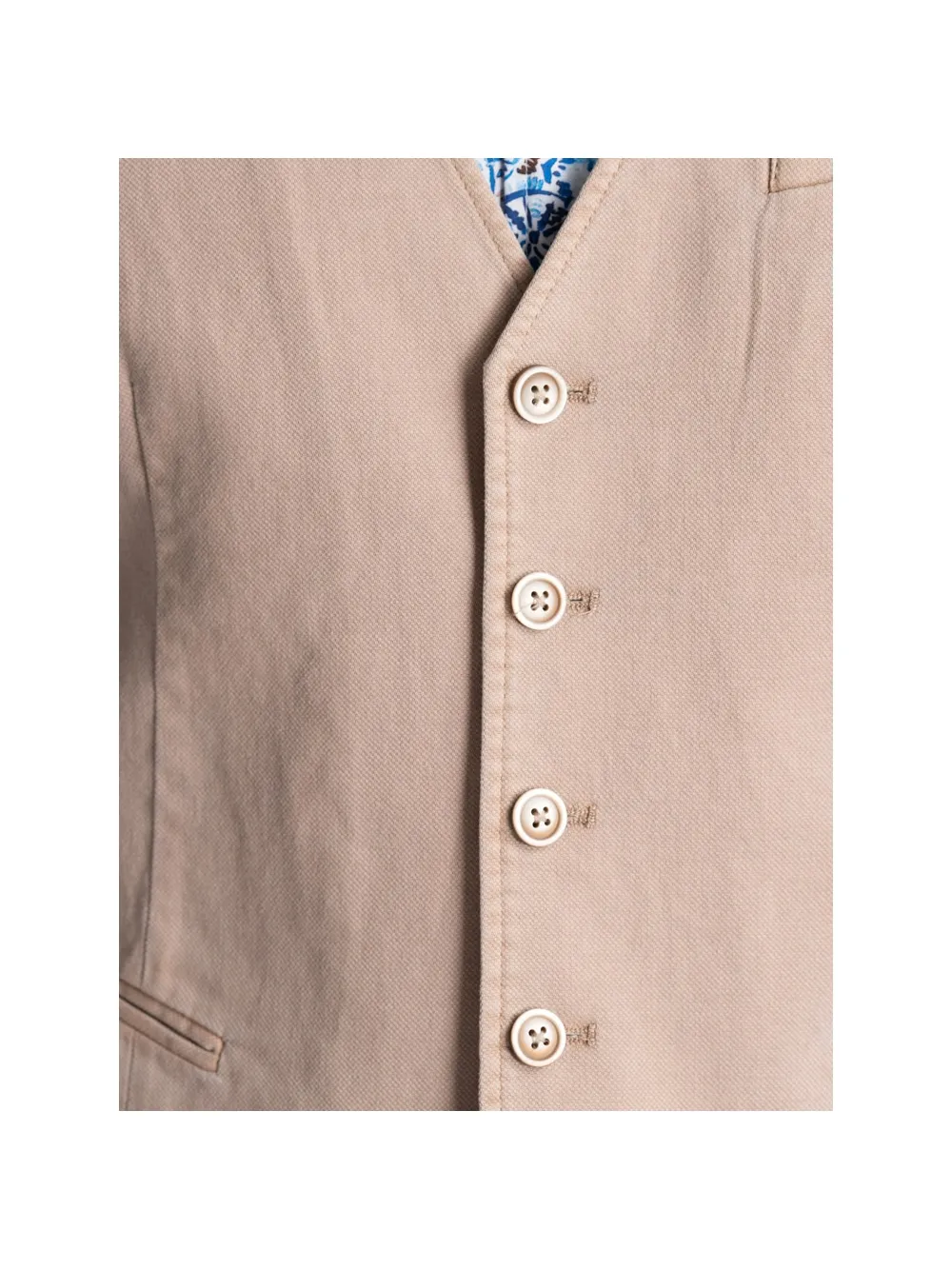 Gilet uomo in tessuto armaturato effetto lavato