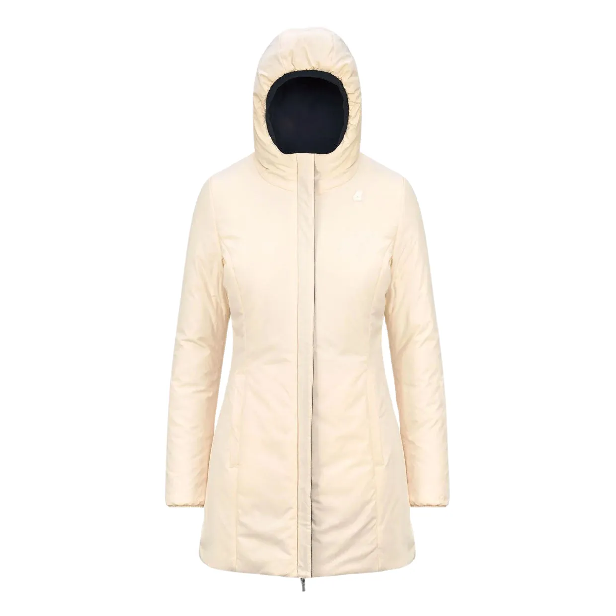 Giubbino Donna K-Way Denise Warm Reversibile Blu / Bianco Panna