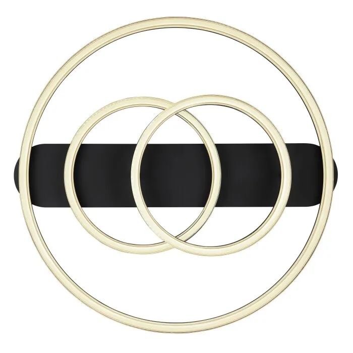 Globo AUGUSTO Plafoniera LED Oro, Nero, 2-Luci, Telecomando, Cambia colore